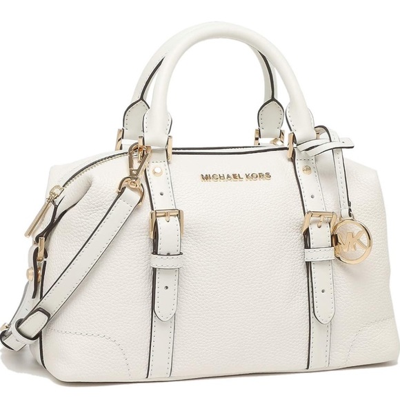 MICHAEL KORS SMALL DUFFLE SATCHEL CLASSIC GOLD LOGO 35H9GYJS5L optic white - Picture 3 of 17